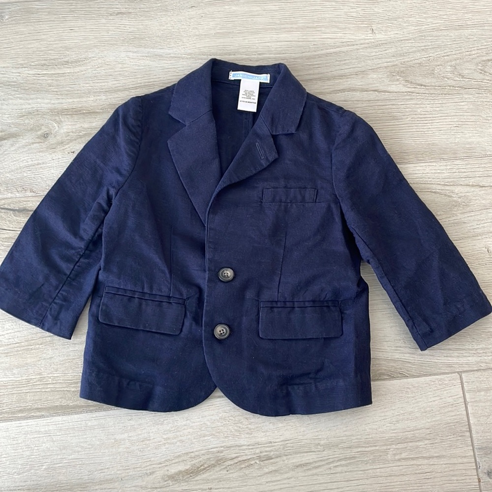 Janie and jack baby boy linen and cotton blend blazer